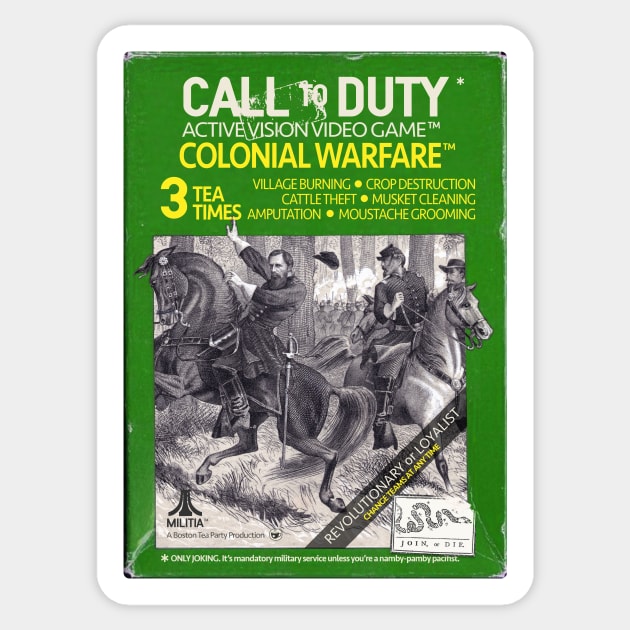 Call To Duty - Colonial Warfare Sticker by Malupali